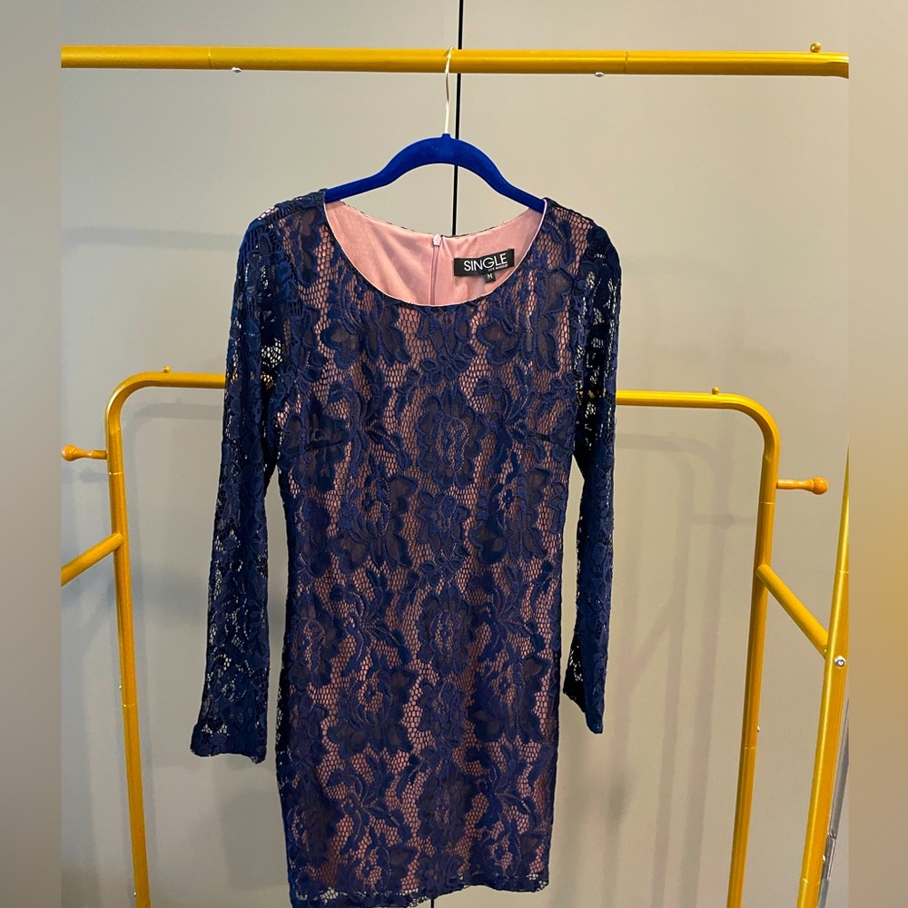 Cocktail dress from Single. Dress is a shift dress and is loose and not fitted.
